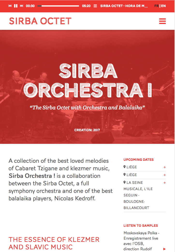 The <i>« Sirba Octet ! »</i> with Orchestra and Balalaika !
